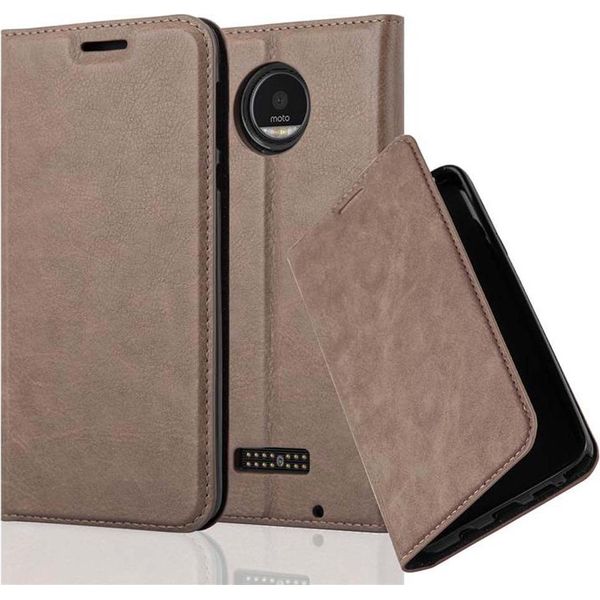 Cadorabo Custodia Per Motorola Moto Z Custodia Protettiva In Marrone Custodia Per Telefono Cellulare Cover Chiusura Magnetica-image
