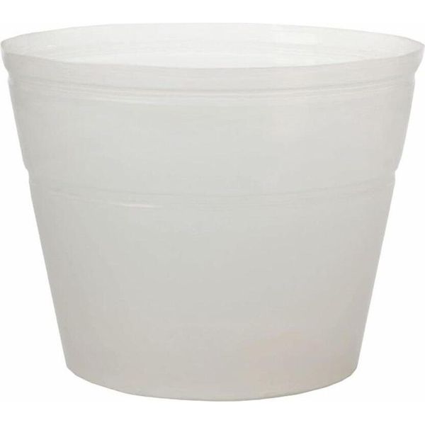 Vivanno Accessori Per Fioriere In Plastica Inserto Flessibile Rotondo, Bianco Opaco - 30X22 Cm-image