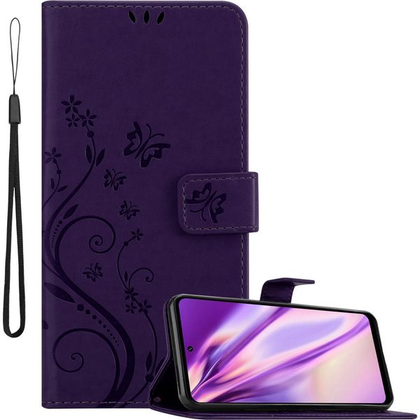 Cadorabo Cover Per Motorola Moto G31 / G41 Cover Protettiva In Viola Cover Protettiva Cover Per Cellulare Case Case Fiori Fiore-image