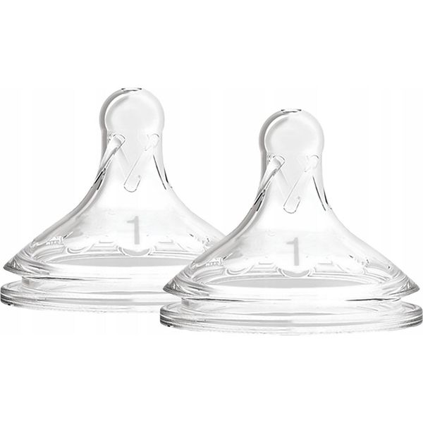 Dr.Brown's Tettarella Per Biberon Opzioni+ Bocca Larga 6M+, Silicone 2 Pz-image