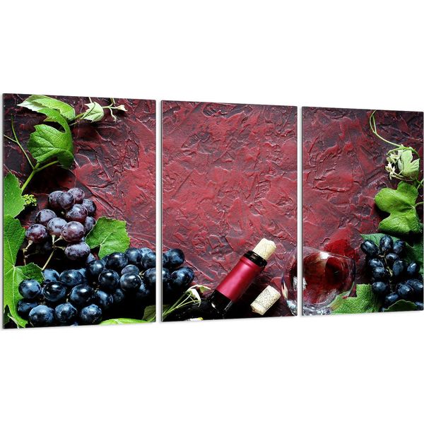 Piastre Copri Fornelli 3 Pezzi 30X52 Vetro Copri Piano Cottura In Ceramica, Vetro Vino-image