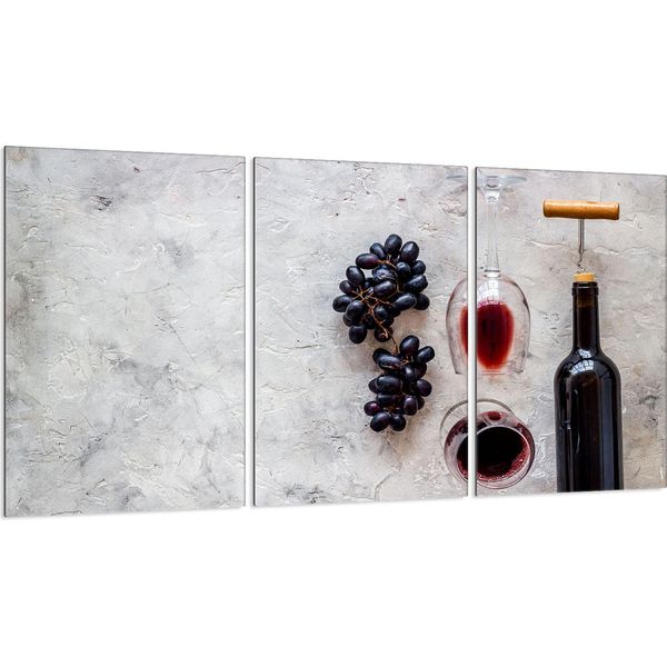 Piastre Copri Fornelli 3 Pezzi 30X52 Vetro Copri Piano Cottura In Ceramica, Vetro Vino-image