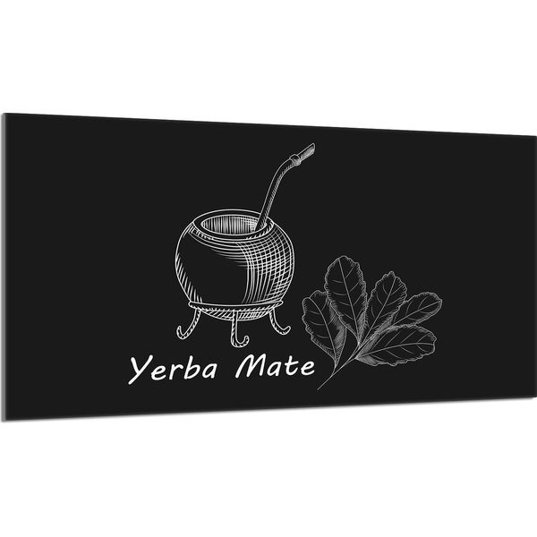 Piastra Di Copertura Del Piano Cottura 90X52 Coperchio Del Piano Cottura In Ceramica Paraspruzzi Piastra Di Vetro Tagliere Decorativo, Yerba Black-image