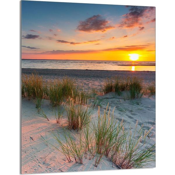 Piastra Di Copertura Del Fornello 40X52 Copertura Del Piano Cottura In Ceramica Paraspruzzi Piastra Di Vetro Tagliere Deco, Sole Spiaggia-image