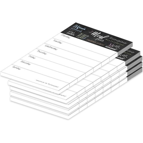 Pricaro Essensplaner "Lettering-Black"", Magnetisch, A6, 5 StüCk"-image