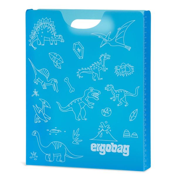 Ergobag Scatola Per Quaderni Folder Box With Carrying Handle Dinosaurs Blu-image