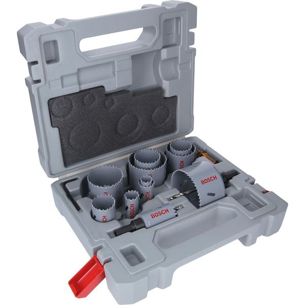 Bosch Hss Bi-Metal Std Hole Saw Kpl. 14St. 19,22,25,29,35,38,44,51,57,64,76Mm-image