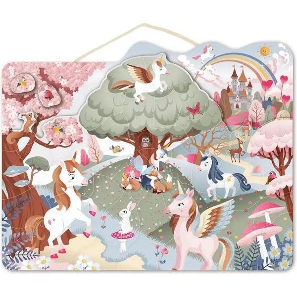 Speedy Monkey - Puzzle Magnetico (Unicorno) - 48 Pezzi 5+ - 42X33X1Cm-image