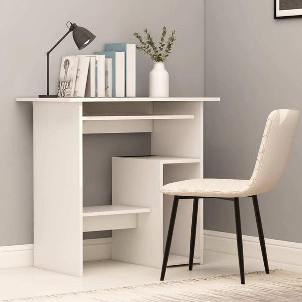 Vidaxl Scrivania Bianca 80X45X74 Cm Materiale A Base Di Legno - Scrivania - Scrivanie - Scrivania Per Computer - Scrivanie Per Computer-image