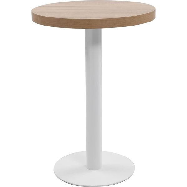The Living Store Tavolo Da Bistrot Marrone Chiaro 60 Cm Mdf-image