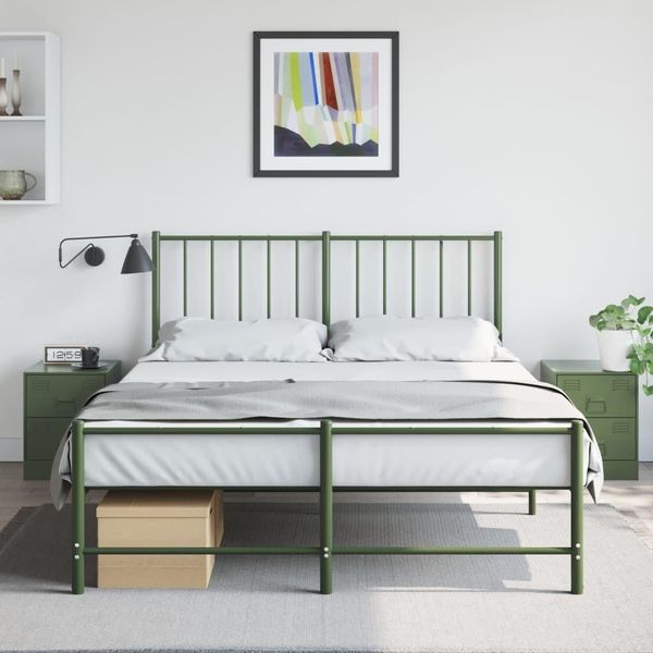 Maison Exclusive - Comodini 2 Pz. Verde 34,5X39X44 Cm Acciaio-image