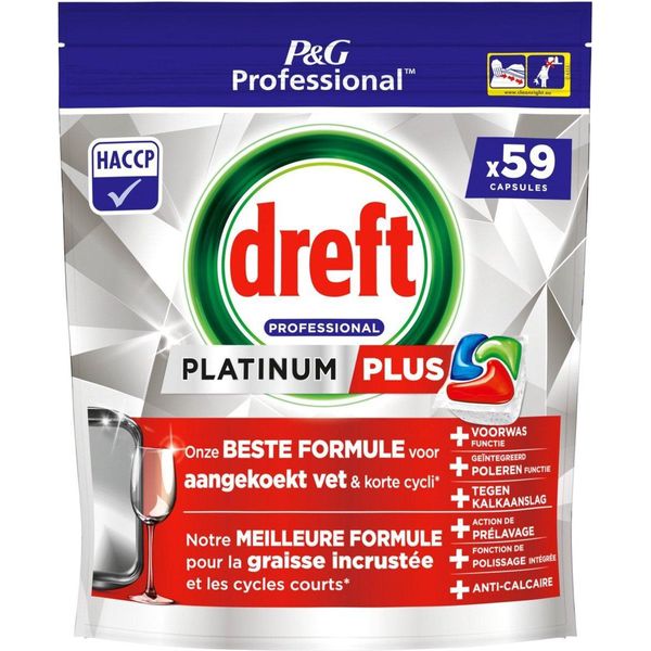 Pastiglie Per Lavastoviglie Dreft Platinum Plus Regular All In 1 - 59 Pastiglie-image