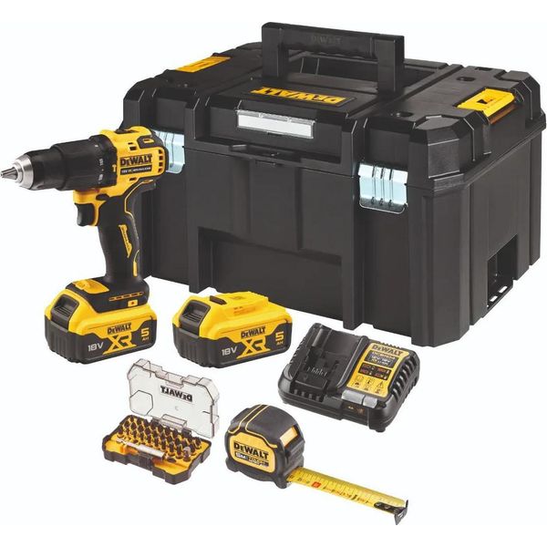 Trapano A Percussione A Batteria Dewalt DCZ100P2KT-QW (DCZ100P2KT-QW)-image