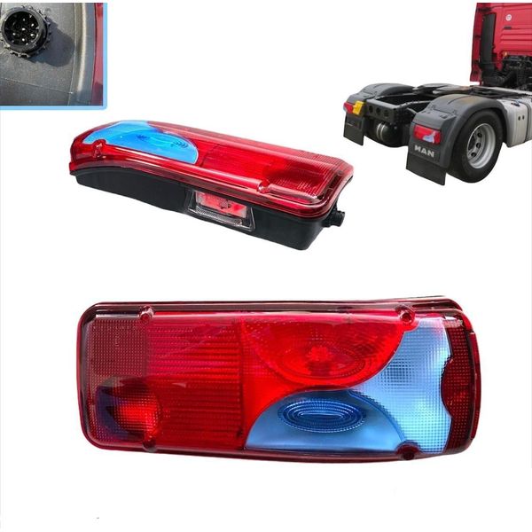 2X Fanale Posteriore Fanale Posteriore Blu Camion Per Man Tga Tgl Tgm Tgx Dal 2005-image
