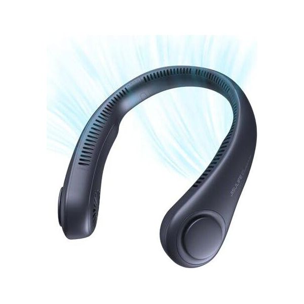 Jisulife Ventilatore Da Collo, Ventilatore Da Tavolo Usb Personale Portatile Senza Pale Da 4000Mah Alimentato A Batteria A 3 Velocità-image