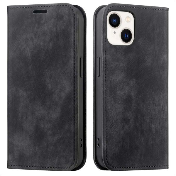 Iphone 13/Iphone 14 Custodia Iphone 13/Iphone 14 Custodia Protettiva Slim Bookcase Plastica Nero Imoshion-image