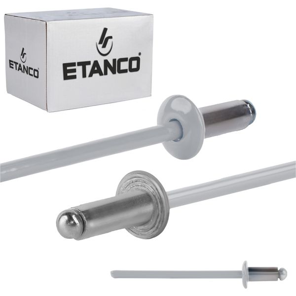 Rivetti Aperti In Alluminio 3,2X6Mm RAL9006-image