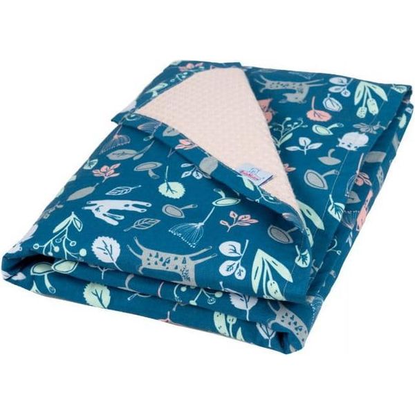 Coperta Per Neonati In Cotone Prestige Reversibile 75X100 Blu-image