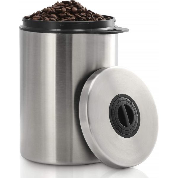 Xavax Barattolo Per Caffè E Chicchi Di Caffè, In Acciaio Inox, Argento-image