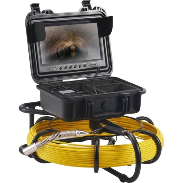 Telecamera Di Ispezione Endoscopica Pro - Telecamera Per Tubi - Schermo Da 9 Pollici - Lunghezza Del Tubo Di 70 M - Durata Della Batteria Di 6 Ore - Telecamera Professionale Per L'ispezione Delle Acque Reflue E Delle Tubature-image
