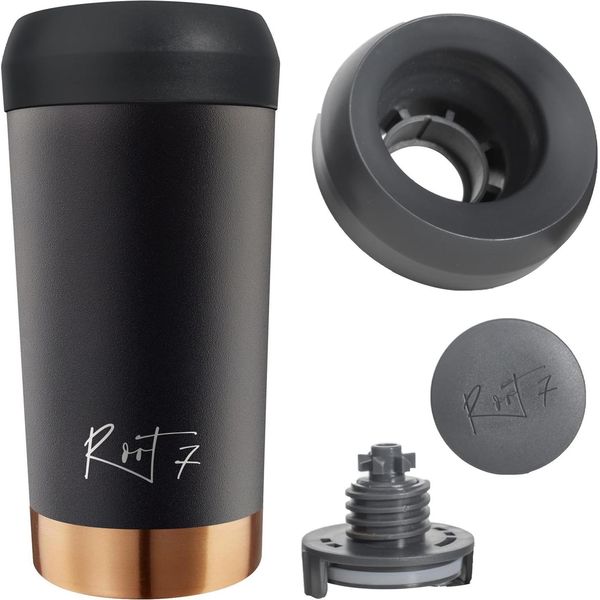 Root7 - Tazza Termica Per Caffè 360 Ml A Prova Di Perdite - Tazza Isolante Tazza Da Tè, Tazza Termica Da Caffè Da Asporto, Rivestimento In Ceramica, Tazza Termica Da Caffè, Caffè-image