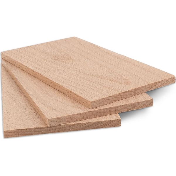 Metrie | Piastra In Legno Massiccio, 125 X 70 X 5 Mm, Faggio, 1 Pezzo-image