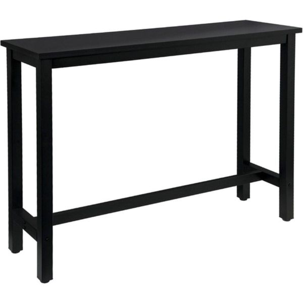 Tavolo Da Bar Happyment Deluxe - Rettangolare - Tavolo Da Bar Per Interni - Struttura In Metallo - Nero - 140X40X100 Cm-image