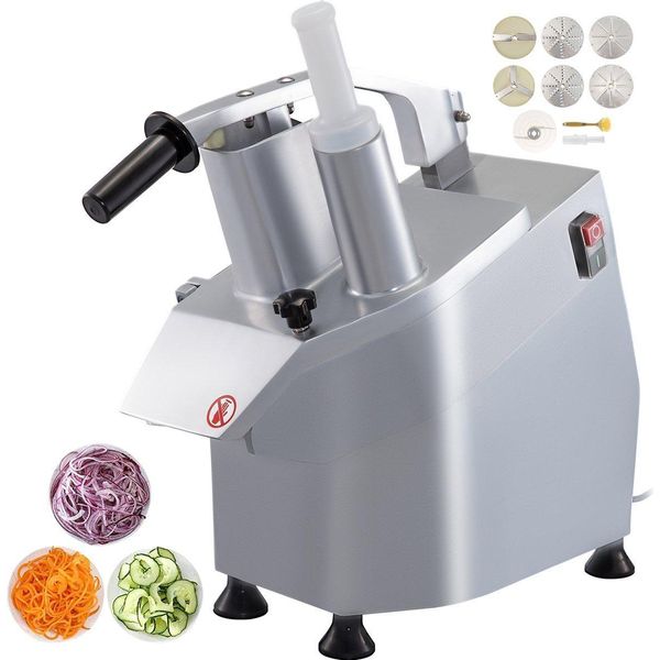 Happyment Affettaverdure Elettrico Professionale - Mandolina E Raspa - Tritatutto Multifunzionale - 6 Dischi Di Taglio - 550 W - 1600 Giri/Min-image