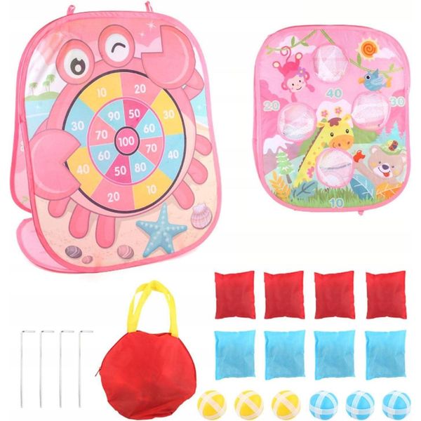 Gioco 3 In 1 Del Serpente Rosa - Lancia Palline In Un Bersaglio Con Un Sacchetto-image