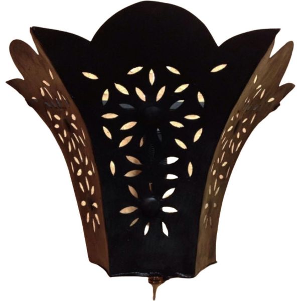 Lampada Da Parete Marocchina Abelia H 38Cm - Boho Vintage Handmade-image