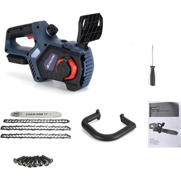 Motosega - Alimentazione A Batteria, Senza Spazzole - Lama Da 30,5 Cm - 3300 Giri/Min - 22 V - Senza Batteria - Rosso-image