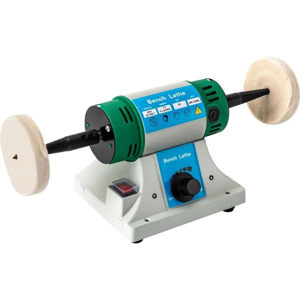 Lucidatrice - H160 Lucidatrice Da Banco - 320 W - 10.000 Giri/Min - 2 Dischi Di Lucidatura In Tessuto - Ac 50 Hz - 3,7 Kg - 20×15 Cm - Bianco-image