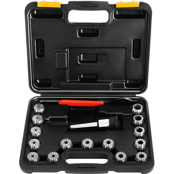 Set Mandrini A Pinza ER32 - MK3/MT3 M12 - 15 Pinze - Per Fresatrici Cnc, Torni E Macchine Per Incisione-image