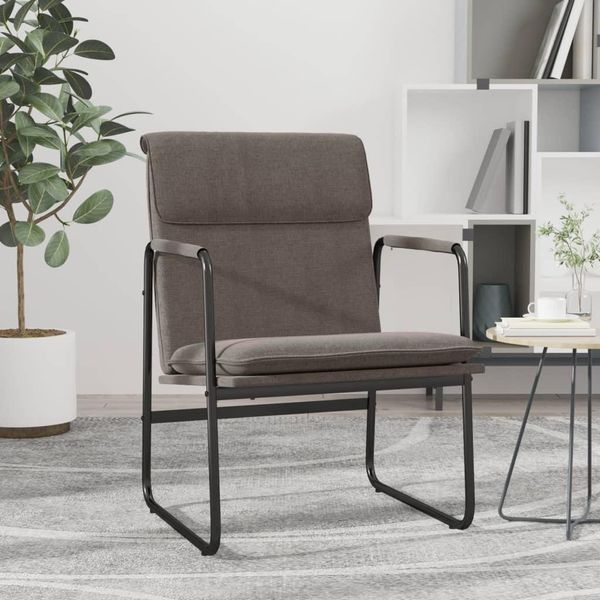 The Living Store Sedia Lounge Taupe 55X64X80 Cm Tessuto-image