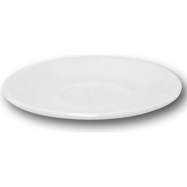 Tazza E Piattino Grandi In Porcellana Bianca - Roma-image