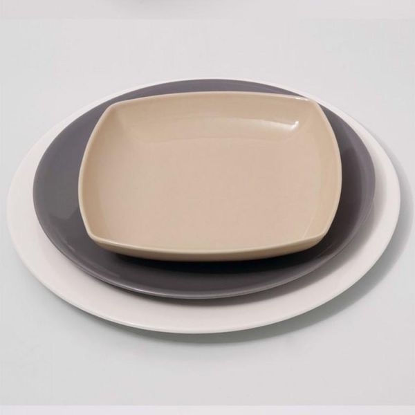 Piatti Fondi In Porcellana Italiana Crema X 6 - L 21 Cm - Tokio-image