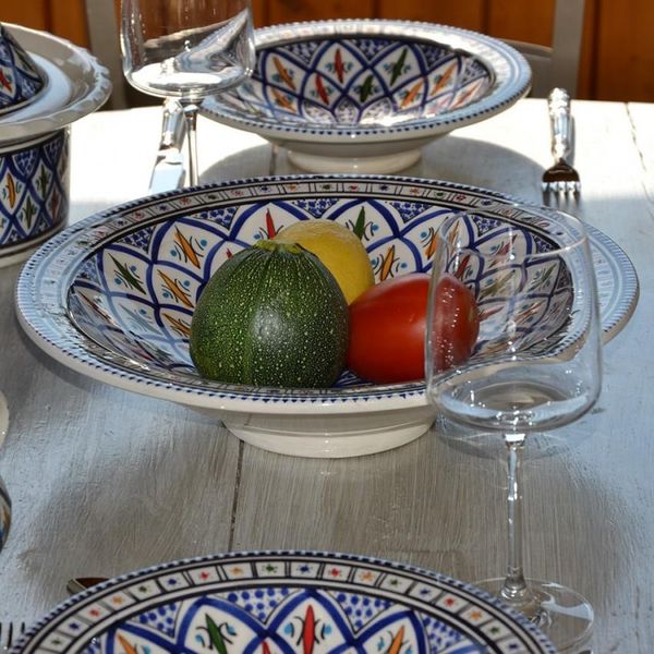 Plat Tebsi Bakir Bleu - P 33 Cm-image