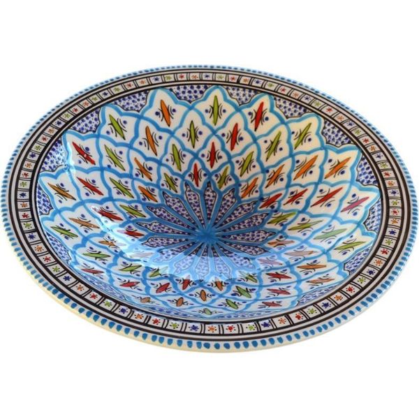 Plat Tebsi Bakir Turchese - P 27 Cm-image