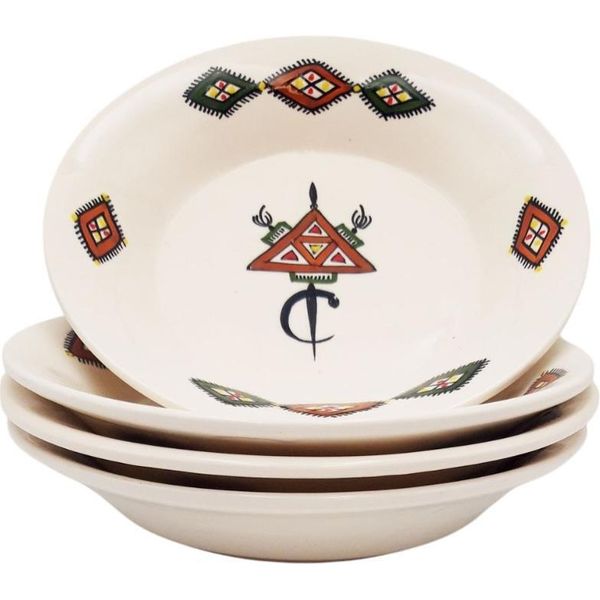 Set Di 4 Piatti Fondi Sahel Beige - P 24 Cm-image