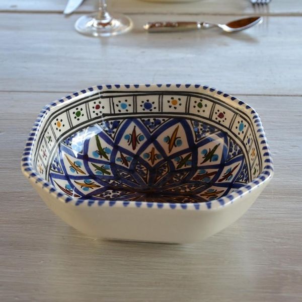 Piatto Ottagonale Blu Bakir - L 16 Cm-image