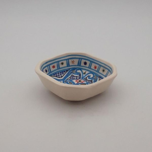 Piatto Ottagonale Marocchino In Turchese - L 11 Cm-image