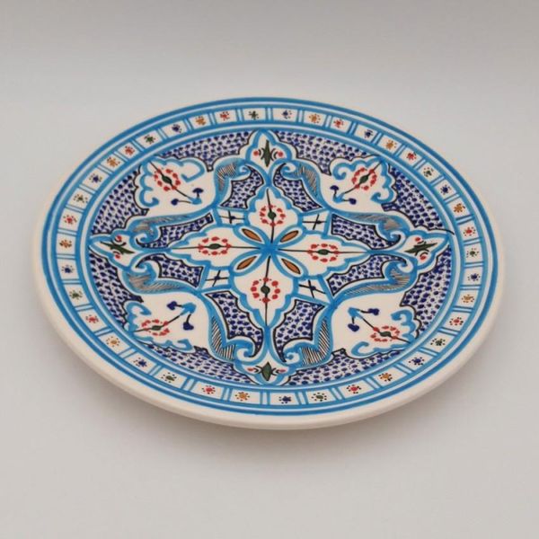 Piatto Da Portata Marocchino Turchese - P 28 Cm-image