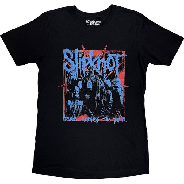 Slipknot - Maglietta "Here Comes The Pain"" Per Uomo/Donna Unisex, Stampa Sul Retro RO15050 (L) (Nero)"-image