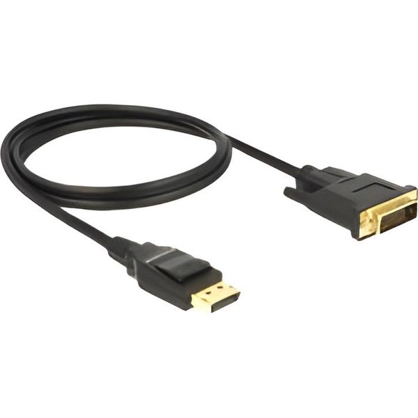 Delock 85312 Delock Kabel Dp 1.2 -> Dvi (24+1) St/St 1.0M Schwarz 60Hz-image