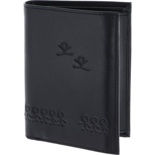 Oxmox Pelle Portafoglio Leather KombiböRse Jumping Jack Embossed Black Nero-image