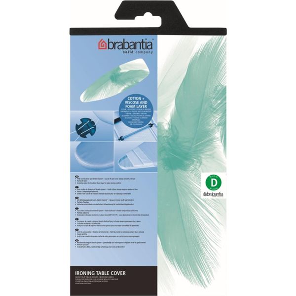 Brabantia 264801 - Coperchio Di Protezione Per Asse Da Stiro, 135 X 45 Cm, 4 Mm Di Schiuma E 4 Mm Di Feltro, Assortimento-image
