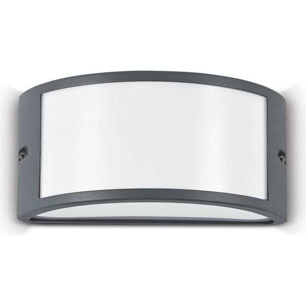Applique Moderna Rex-1 Alluminio-Materie Plastiche Antracite 1 Luce E27-image