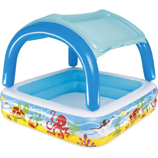 Piscina Bestway 52192, Coral Reef, Per Bambini, Gonfiabile, Con Tettuccio, 147X147X122 Cm-image