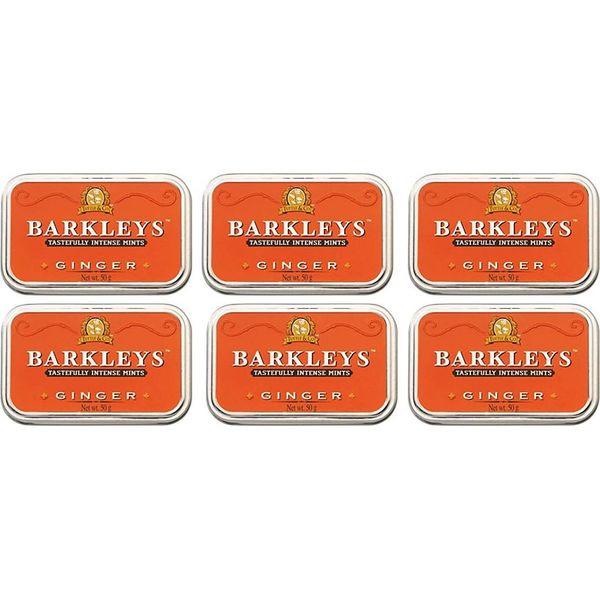 Barkleys Ginger Pastilles Gusto Zenzero In Barattolo Di Metallo Da 50G Confezione Da 6 Pezzi-image