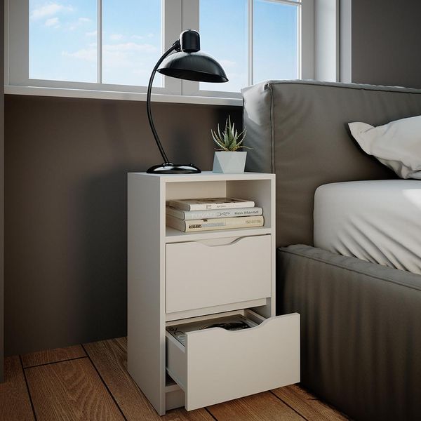 Vicco Comodini Camera Da Letto Ruben, 38 X 66.6 Cm Set Di 2, Bianco-image